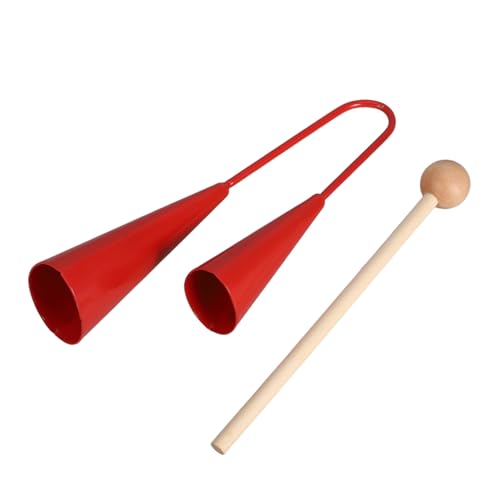 UPKOCH Schlagspielzeug Musikinstrumente Für Erwachsene Musikinstrument Lustige Instrumente Instrumente Orff Instrumente Für Zweifarbige Stahlglocke Vorschul Musikspielzeug von UPKOCH