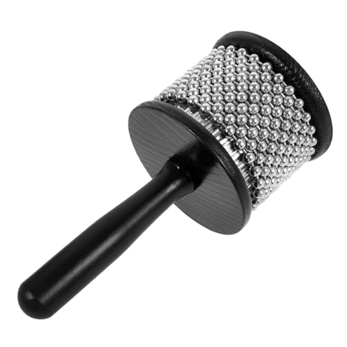 UPKOCH Schlagzeug für holzspielzeug Lernspielzeug Rhythmusinstrument klirren kleine Percussion- tragbare aus Holz -Percussion Metall Black von UPKOCH