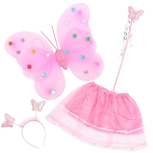 UPKOCH Schmetterling Kostüm für Mädchen mit Flügeln Haarreif Zauberstab und Tüllrock Leichtes Feen kostüm für Fasching Halloween Kostümparty und Bühnenauftritte UPKOCH Schmetterling Kostüm für Mädchen mit Flügeln Haarreif Zauberstab und Tüllrock Leichtes Feen kostüm für Fasching Halloween Kostümparty und Bühnenauftritte von UPKOCH