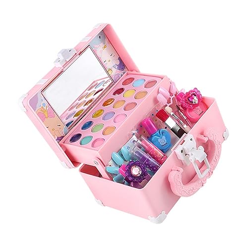 UPKOCH Schminkset für Mädchen Kreatives Make Up Set für Kindergarten Wasserlöslich und Sicher Lippenstift und Kosmetikbox für Rollenspiele von UPKOCH