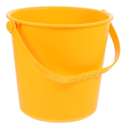 UPKOCH Schneeeimer Strandschaufeln Sommer Strandeimer Kleiner Eimer Strand Sandeimer Wassereimer Strandspiele Eimer Strand Sandspielzeug Sandeimer Sandeimer Gelb Kunststoff von UPKOCH