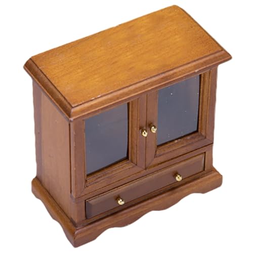 UPKOCH Puppenhaus-zubehör Rollenspiel-möbel Spielzeug Miniatur- Für Jungen Und Mädchen Hübscher Mini-Schrank Kompakt Und Leicht von UPKOCH