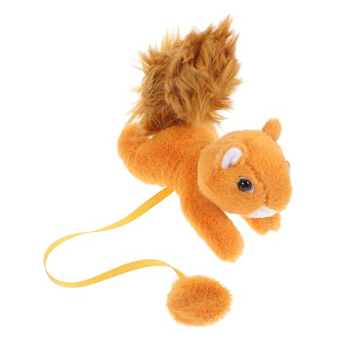 UPKOCH Schulterplüsch-eichhörnchen Entzückendes Pelziges Eichhörnchen Pelziges Eichhörnchen-Ornament Kleines Eichhörnchen-Ornament Pelztier Eichhörnchen Orange Kurzer Plüsch von UPKOCH