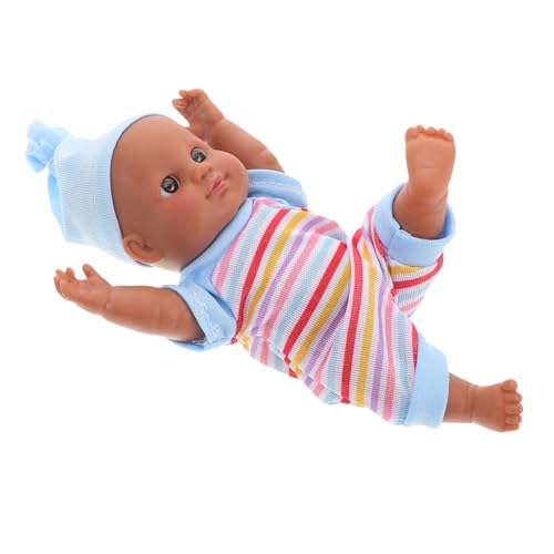 UPKOCH Schwarze Puppe realistische Babypuppe echte Babypuppen Simulation Einer Babypuppe kinderspielzeug kinderpuppe lebensechte Puppen Lebendige Puppen Polyester von UPKOCH