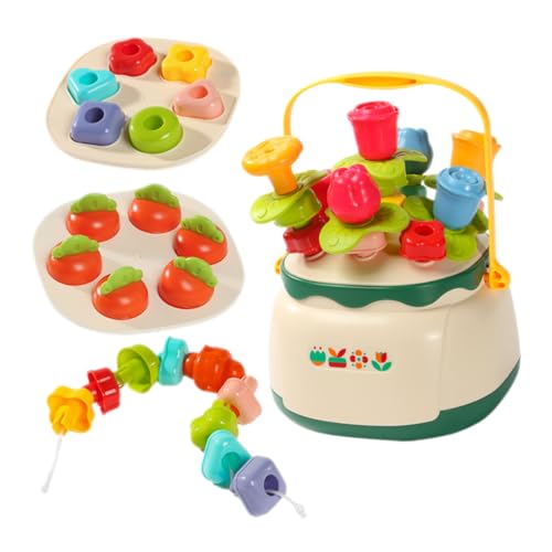 UPKOCH Sensorisches Montessori Fädelspielzeug für Kleinkinder Buntes Sortierspiel aus Robustem Material Fördert Konzentration und Hand Augen Koordination für Vorschule und Frühkindliche von UPKOCH