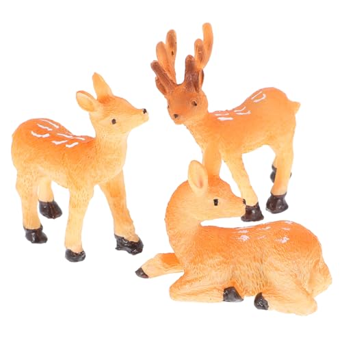 UPKOCH Set Mit 3 Kleinen Hirschfiguren Miniatur-tierornamenten Für Die Inneneinrichtung UPKOCH Set Mit 3 Kleinen Hirschfiguren Miniatur-tierornamenten Für Die Inneneinrichtung von UPKOCH
