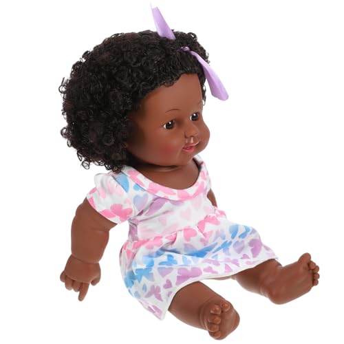 UPKOCH Simulation Babypuppe Babyspielzeug Reborn Babypuppen Kleine Babypuppe Lebensechte Puppen Babypuppe Interaktive Babypuppe Schwarze Afrikanische Puppe Realistische Puppe Babypuppe von UPKOCH