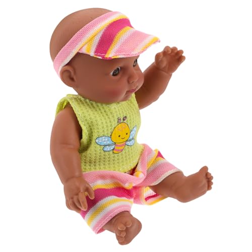 UPKOCH Simulation Babypuppe Puppen Puppe Neugeborene Mini Reborn Babypuppe Wiedergeborene Puppe Realistische Babypuppe Babypuppe Schwarz Babyspielzeug Reborn Silikon Kit Vollsilikon von UPKOCH