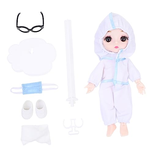 UPKOCH Simulation Krankenschwester Puppe Kleine Emulationspuppe mit Schutzanzug Freundschaftspuppe für Kreatives Design Weicher Körper und Dekoration UPKOCH Simulation Krankenschwester Puppe Kleine Emulationspuppe mit Schutzanzug Freundschaftspuppe für Kreatives Design Weicher Körper und Dekoration von UPKOCH