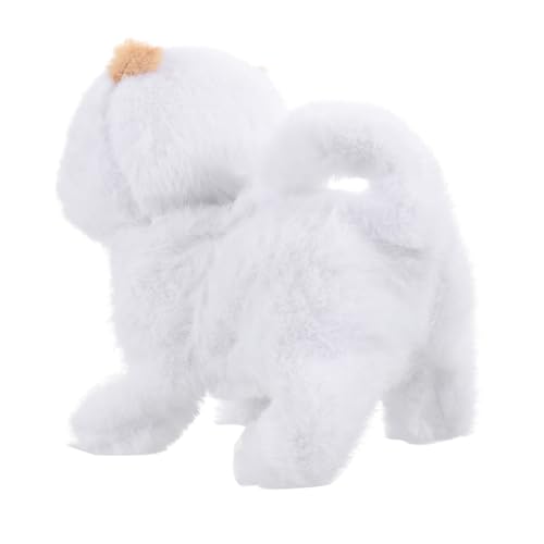 UPKOCH Simulation Pommern interaktives kinderspielzeug Ostergeschenk osterpräsente Fun Toy in Hundeform elektrisches Hundespielzeug Plüschhundemodell Plastik Weiß von UPKOCH