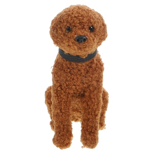 UPKOCH Simulationswelpe kulich Form plushbit kucheltier Toys Soft Toy Plush nachsprechende stofftiere Home Decoration Hundeschmuck Cartoon-Plüschtier Plastik Brown von UPKOCH