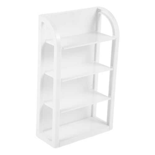 UPKOCH Mini Essen Simulierte Regale Mini-bücherregal Unfertige Puppenhausmöbel Miniatur-bäckerei-Fall Mini-puppenstubenregal Puppenhaus-wandregal Puppenhaus-bäckereischrank Mini- Plastik Weiß von UPKOCH
