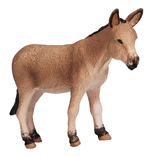 UPKOCH Simulierter Esel Tierspielzeug Tierdekor Tierfiguren Eselosohren Stofftier Sehr Kleine Eselfigur Kuhornamente Stehende Eselstatue Tierfiguren Brauner Kunststoff von UPKOCH