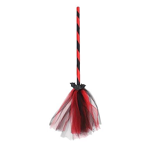 UPKOCH Simulierter Fledermaus Hexenbesen Halloween Deko mit Roten Satinband Griff Kreative Halloween Party Dekoration Langlebiges Cosplay Requisit und Outdoor Dekorationen UPKOCH Simulierter Fledermaus Hexenbesen Halloween Deko mit Roten Satinband Griff Kreative Halloween Party Dekoration Langlebiges Cosplay Requisit und Outdoor Dekorationen von UPKOCH