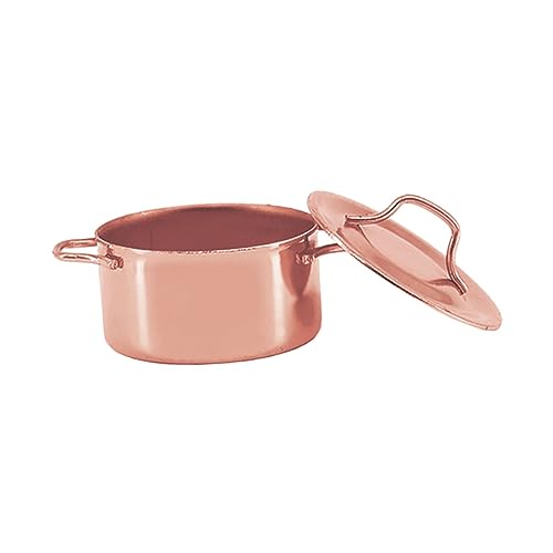 UPKOCH Simulierter Suppentopf miniküche mini einbauküche Soup Pot einbauküche mini Mini-Puppenhauszubehör Machen Kochen Miniatur-Kochgeschirr Mini-Hausbedarf Legierung Gold von UPKOCH