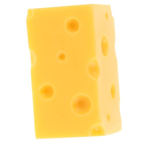 UPKOCH Simuliertes Käsemodell Anzeige künstlich Fälschung gefälschter Kuchen Käsekuchen Dekorative Käseattrappe Lebensmittel-Dekoration Mini-Essen gefälschtes Käsemodell Harz Yellow von UPKOCH