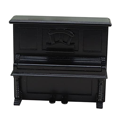 UPKOCH Elegante Puppe: Miniatur-Klavier Im Maßstab 12 Für Puppenhaus Schwarze Materialien Dekoratives Ornament von UPKOCH