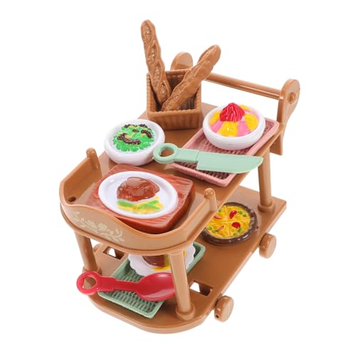 UPKOCH Simuliertes Speisewagenspielzeug Miniatur Sitz Auto Buggy Dolly Geburtstagsgeschenk Kuchen Sicheres Puppen-Schreibtischzubehör Spielküchenzubehör Plastik von UPKOCH