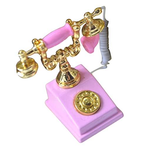 UPKOCH Miniatur Retro Telefon Nachbildung Eines Nostalgischen Telefons Für Puppenhäuser Und Dekoration Spielzeug von UPKOCH
