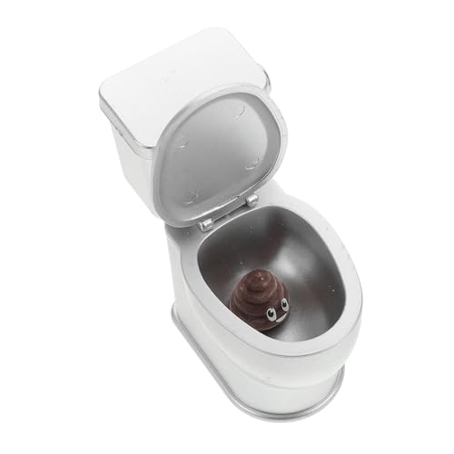 UPKOCH Simuliertes Toilettenmodell Mini-Kommode- Puppenhaus Dekorationen klein LED Tu so, als würdest du Toilette märchenhaus möbel Mini-Töpfchen Abs Weiß von UPKOCH
