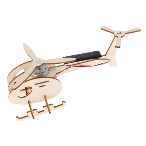 UPKOCH Solarbetriebener DIY Hubschrauber Bausatz mit Effizientem Solarpanel Interaktives Holzspielzeug für Fördert Kreativität Handwerkliche Fähigkeiten und Umweltfreundliches Lernen im von UPKOCH