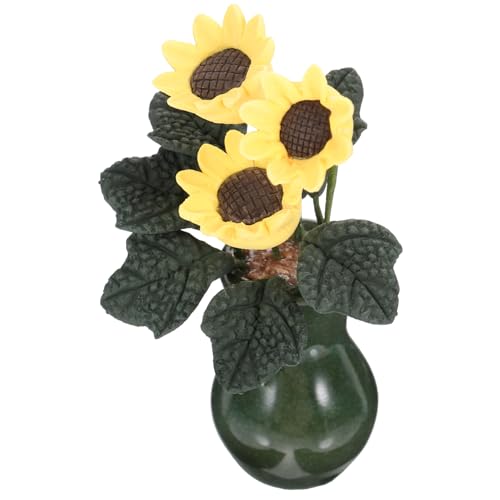 UPKOCH Miniatur Künstliche Sonnenblume Ton Blume Für Puppenhaus Landschaft Dekoration Mini Spielzeug von UPKOCH