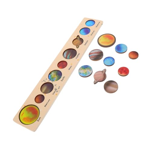UPKOCH Sonnensystem Puzzle Holzspielzeug mit Planeten für Montessori Lernspielzeug Frühe Astronomie Kreatives Weltraumspielzeug für Vorschulkinder UPKOCH Sonnensystem Puzzle Holzspielzeug mit Planeten für Montessori Lernspielzeug Frühe Astronomie Kreatives Weltraumspielzeug für Vorschulkinder von UPKOCH
