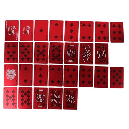 UPKOCH Spielkarten Deck Rote Pokerkarten Für Partys Und Tricks Kompakt Für Reisen Spielkarten Im Romantischen Rosen Design von UPKOCH