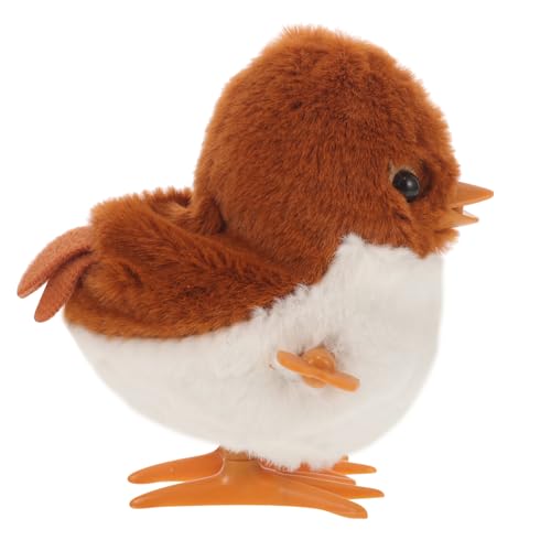 UPKOCH Springendes Spatz- mit Uhrwerk hüpfendes Aufziehspielzeug -Huhn- interaktives kinderspielzeug Tier aufziehen Uhrwerk Tierspielzeug Plüsch von UPKOCH