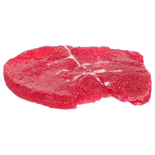 UPKOCH Steakmodell -Requisiten Faux-Steak-Modell Party Lebensmittel-Requisiten Zur Präsentation Simulationsfleisch Realistisch Restaurantdekoration Gefälschte Steaks Harz Rot von UPKOCH