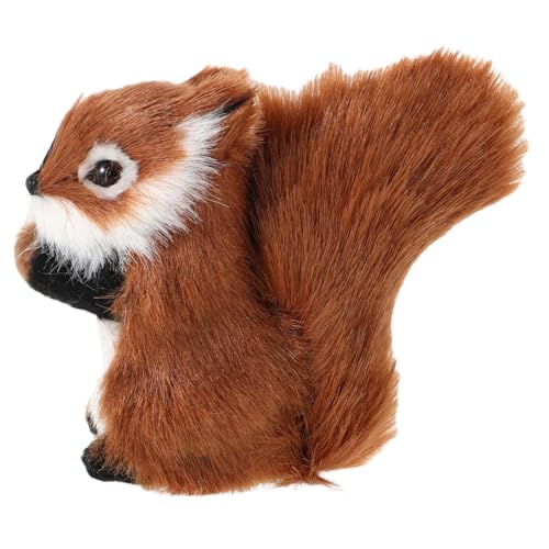UPKOCH Stofftiermodell Simulation Eichhörnchen gefülltes Eichhörnchen Plüscheichhörnchen Realistische Tierfigur Eichhörnchenfiguren kleine Eichhörnchen-Dekoration Kunstpelz Brown von UPKOCH