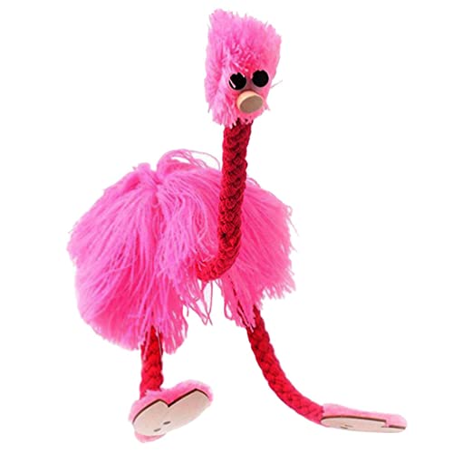UPKOCH Straußenmarionetten Fadenpuppen Flamingo-Marionette Garnpuppe Vogelpuppe Mit Schnüren Laufpuppe Interaktives Lernspielzeug Für Kinder Rosa von UPKOCH