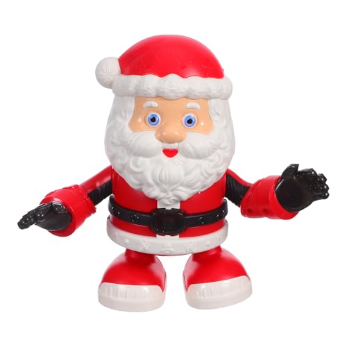 UPKOCH Tanzende Weihnachtsmannpuppe – Elektrisches Weihnachtsmannspielzeug mit Musik, Party-Feiertagsszene, Requisiten, Kinder, Batterie Nicht im Lieferumfang enthalten von UPKOCH
