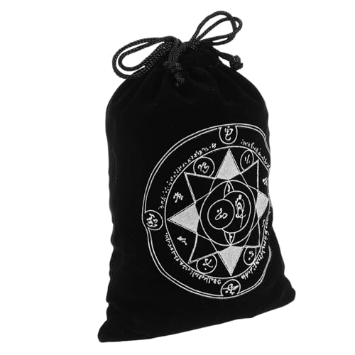 UPKOCH Tarot-Aufbewahrungstasche Geschenktüten Samtbeutel Mit Kordelzug Schlüsselanhänger Kleiner Samtbeutel Renaissance Tasche Aufbewahrungstasche Aus Samt Taschenanhänger Black Flanell von UPKOCH