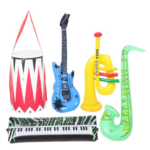 UPKOCH Teiliges Aufblasbares Party mit Gitarre Saxophon Trompete Keyboard und Schlagzeug Leichte PVC Stage Requisiten für Jungen und Mädchen Bunte Geburtstags und UPKOCH Teiliges Aufblasbares Party mit Gitarre Saxophon Trompete Keyboard und Schlagzeug Leichte PVC Stage Requisiten für Jungen und Mädchen Bunte Geburtstags und von UPKOCH