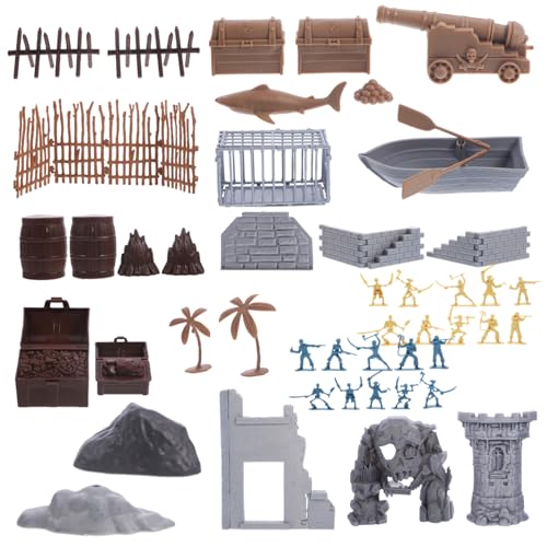 UPKOCH Piratenset Mit Miniatur-piratenmodellen Sandkastenspielzeugset Für Junge Mädchen Kleines Piratenmodell Für Puppenhausdekoration DIY-Layout Spielzeug von UPKOCH