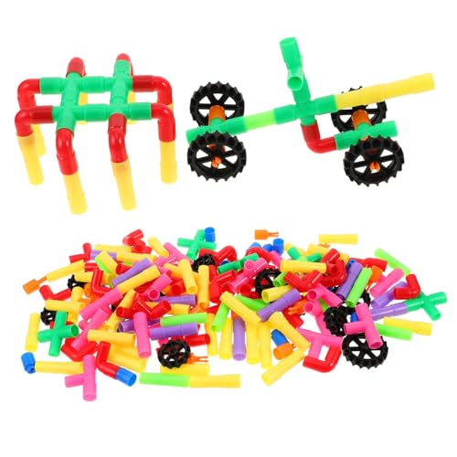 UPKOCH Teiliges Rohre Bauklötze für Großes Farbenfrohes Steckspielzeug aus Langlebigem Leichtem Material Fördert Feinmotorik Kreativität und Räumliches Vorstellungsvermögen für Drinnen von UPKOCH