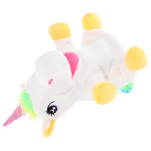 UPKOCH Interaktive Handpuppe Einhorn Karton Tier Handpuppe Für Geschichtenerzählen Stofftier Für Erwachsene Fantasievolles Spielzeug Zur Sprachförderung von UPKOCH