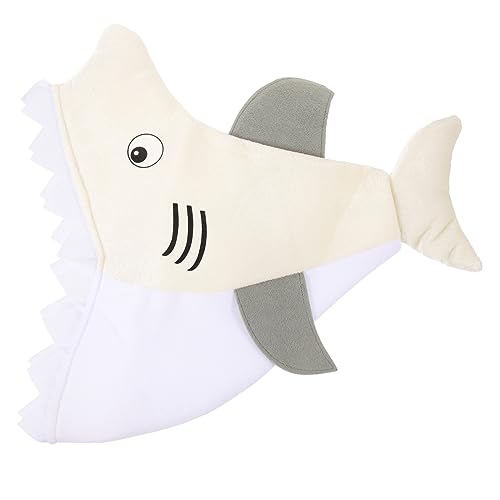 UPKOCH Tiermütze Gesichtsmütze Piratenmütze Süßer Hai Mit Flosse Haimaske Beanie Schwarze Beanie Hai Requisite Stirnbänder Haimütze Für Froschmütze Riesenhaimütze Plüschmütze von UPKOCH