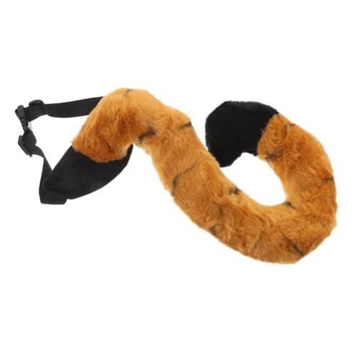 UPKOCH Tigerschwanz Tierkostüm Tierschwänze Kostüm Spielschwanz Kostüm Halloween Tierkostüm Dinosaurierschwanz Für Tiger Partykostüm Tierkostüm Orange Plüsch von UPKOCH