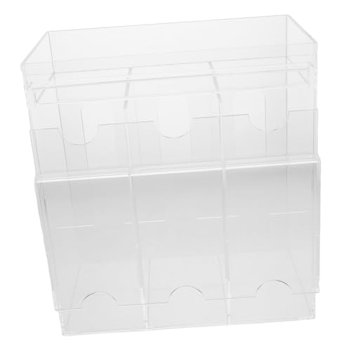 UPKOCH Transparenter Acryl Kartenhalter Organizer mit Mehreren Fächern Effiziente Kartendispenser Box für Sammelkarten Visitenkarten und Sportkarten Vielseitiger Aufbewahrungs von UPKOCH