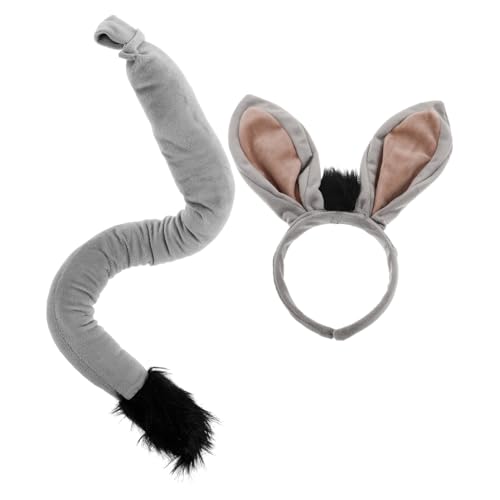UPKOCH Verstellbares Esel Kostüm Set mit Plüsch Ohren und Tierisches Haarband für Mädchen und Erwachsene Niedliches Cosplay Zubehör für Halloween und Kostümpartys UPKOCH Verstellbares Esel Kostüm Set mit Plüsch Ohren und Tierisches Haarband für Mädchen und Erwachsene Niedliches Cosplay Zubehör für Halloween und Kostümpartys von UPKOCH