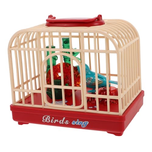 UPKOCH Vogelkäfig Kleinkinderspielzeug Vogelglockenspielzeug Vogelgeräuschgerät Vogelrufpfeife Elektrisches Häschenspielzeug Sprachaktivierter Vogelkäfig Interaktives von UPKOCH