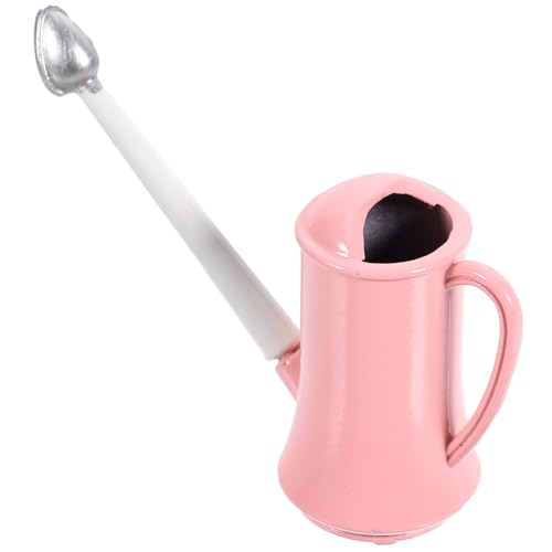 UPKOCH Wasser Mini-gießkanne Flasche Tülle Tank Kleine Gießkanne Sprühen Innenwässerung Kann Puppenhaus Anlage Gartenbewässerungskessel Kleiner Blumengießkessel Legierung Rosa von UPKOCH