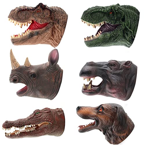 UPKOCH Weiche Kunststoff Handpuppe Dachshund Form Realistisches Tierkopf Kostüm Lustiges Kinderspielzeug für Rollenspiele und Interaktives Geeignet als für Partys von UPKOCH