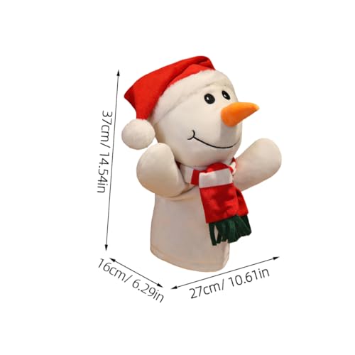 UPKOCH Weihnachtlicher Schneemann Fingerpuppe Kuscheliges Puppenspielzeug für Eltern Junge Mädchen Interaktion Bunter Weihnachtsmann Storytelling für Fantasievolles Rollenspiel von UPKOCH