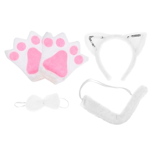 UPKOCH Weiße Katzenohren Haarreif mit und Weißen Handschuhen Leichtes Cosplay Zubehör für Halloween Karneval Tier und Rollenspielpartys Dekorativ und Angenehm zu Tragen UPKOCH Weiße Katzenohren Haarreif mit und Weißen Handschuhen Leichtes Cosplay Zubehör für Halloween Karneval Tier und Rollenspielpartys Dekorativ und Angenehm zu Tragen von UPKOCH