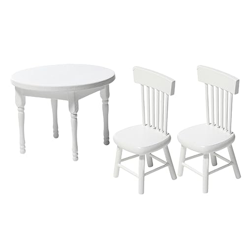 UPKOCH Weißer Tisch mit Stühlen für Puppenhaus Teile Realistische Dekoration für Mini Häuser für Kreative Spielwelten UPKOCH Weißer Tisch mit Stühlen für Puppenhaus Teile Realistische Dekoration für Mini Häuser für Kreative Spielwelten von UPKOCH
