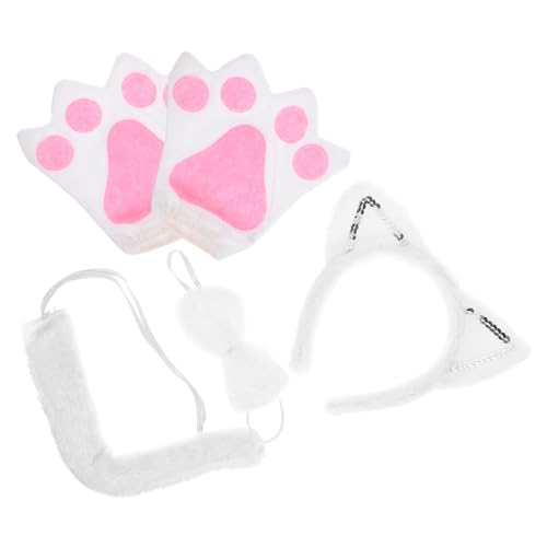 UPKOCH Weißes Katzenohren Cosplay mit Weichem Plüschstirnband und Handschuhen Bequemes Tierkostüm Zubehör für Halloween Karneval und Partys UPKOCH Weißes Katzenohren Cosplay mit Weichem Plüschstirnband und Handschuhen Bequemes Tierkostüm Zubehör für Halloween Karneval und Partys von UPKOCH