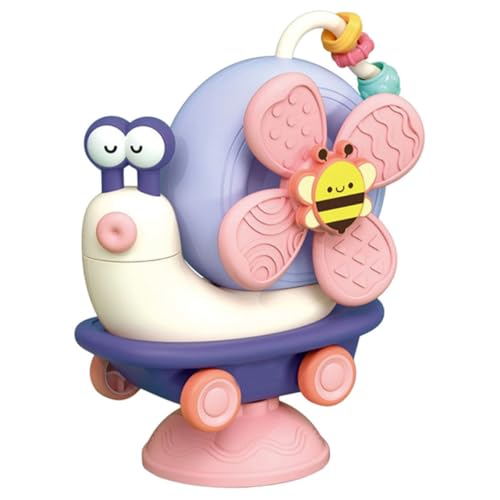 UPKOCH Windmühle mit Saugnapf Motorisches Drehspielzeug für Junge Mädchen Farbenfrohes Montessori Sensory für Hochstuhl Fördert Greifen und Farberkennung Sicheres Kunststoffmaterial von UPKOCH